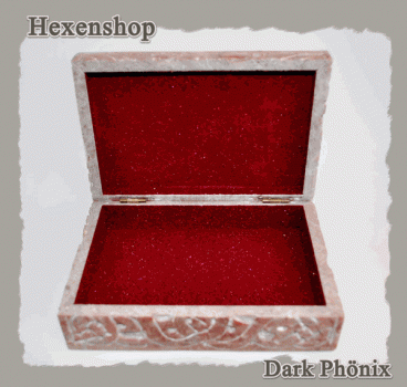 Hexenshop Dark Phönix Kartenbox mit Pentagramm aus Speckstein